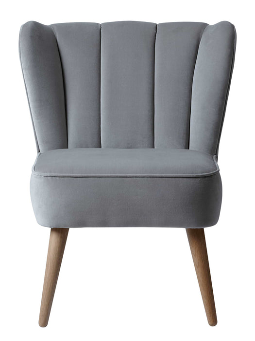Westbury Velvet Chair - Light Grey