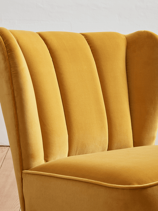 Westbury Velvet Chair - Mustard