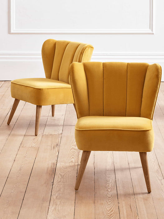 Westbury Velvet Chair - Mustard