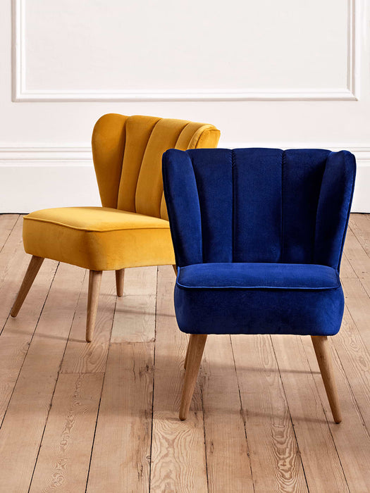 Westbury Velvet Chair - Navy
