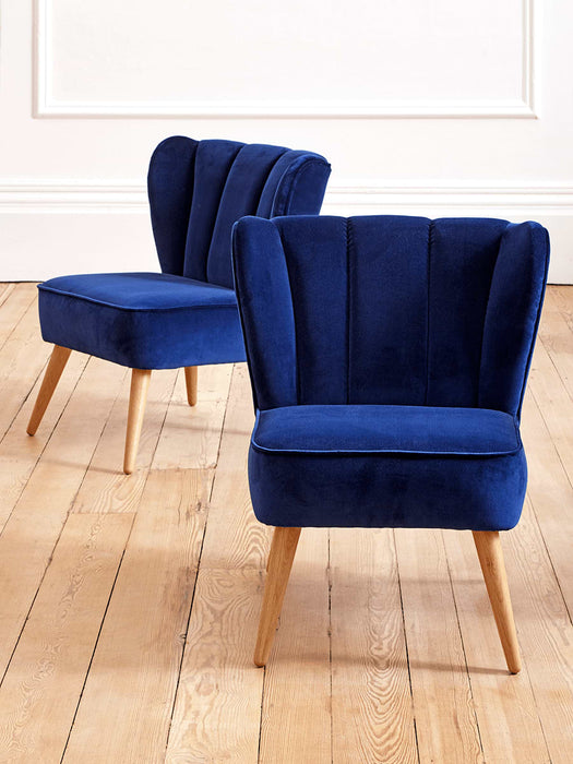Westbury Velvet Chair - Navy