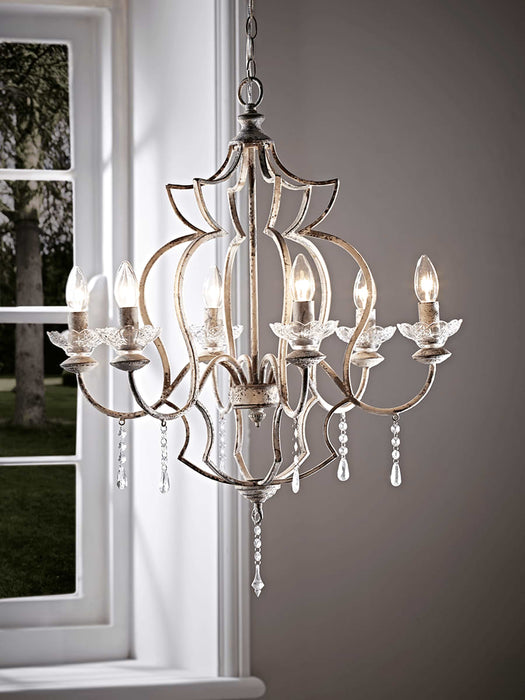 Freja Antique White Chandelier