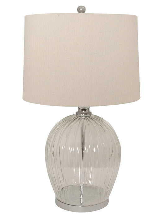 Fluted Glass Table Lamp