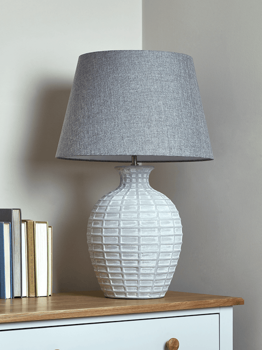 Grid Concrete Effect Table Lamp