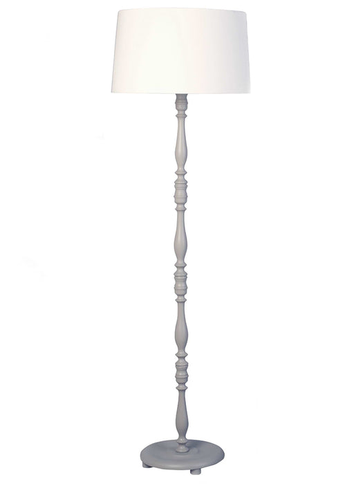 Grey Wooden Floor Lamp