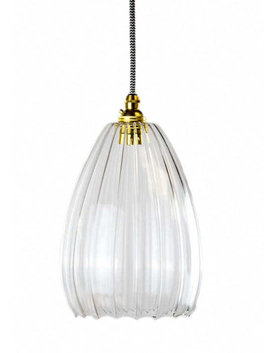 Handcrafted Fluted Glass Dome Light