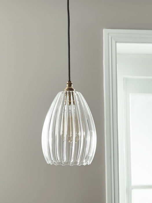 Handcrafted Fluted Glass Dome Light