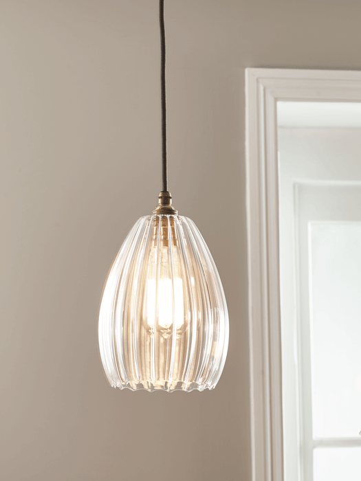 Handcrafted Fluted Glass Dome Light
