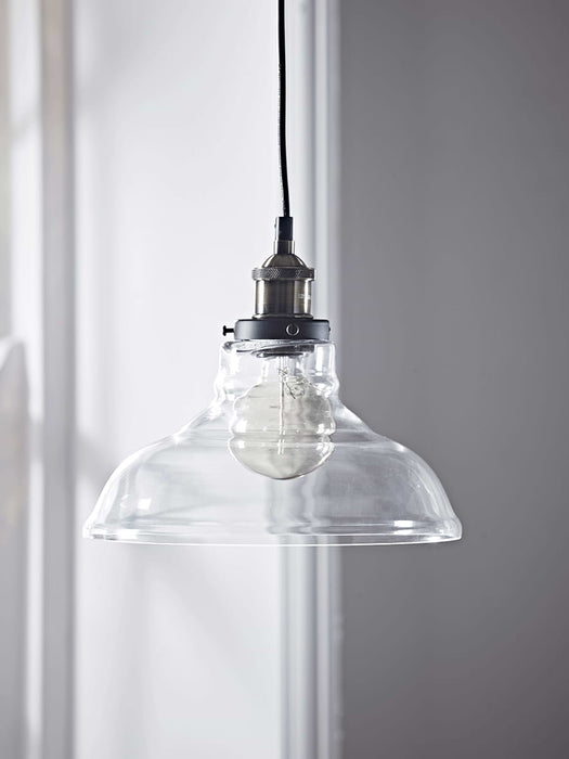 Industrial Glass Parasol Pendant