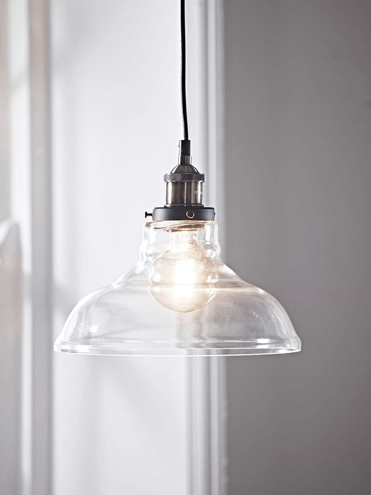 Industrial Glass Parasol Pendant