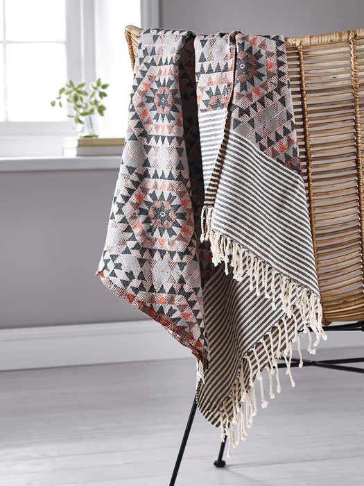 Maroq Cotton Throw - Grey