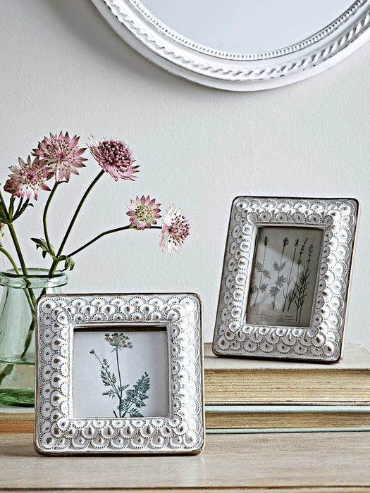 White Embossed Photo Frames