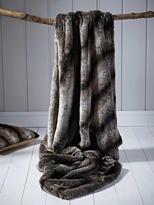 Supersoft Faux Fur Throw - Wolf