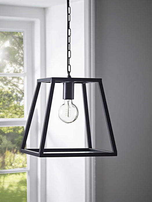 Metal Trapeze Pendant - Black