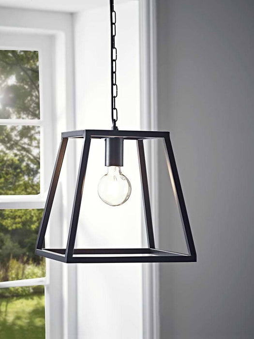 Metal Trapeze Pendant - Black