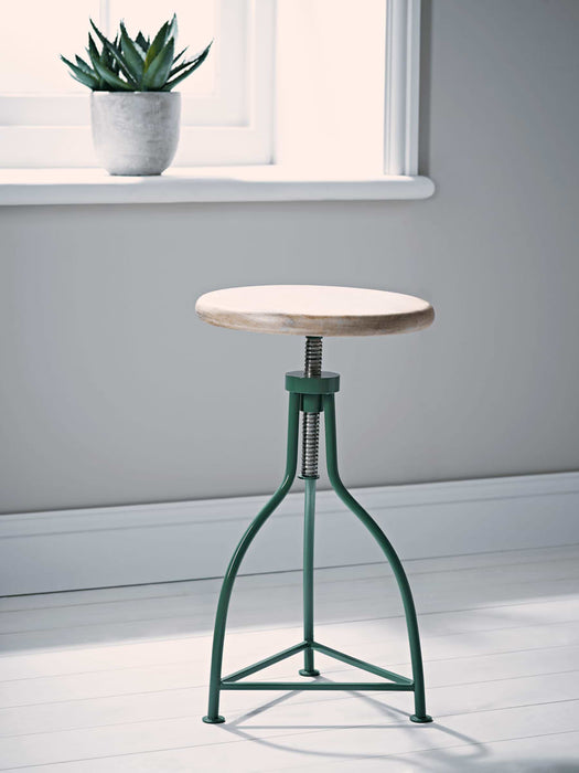 Elegant Twist Stool - Green