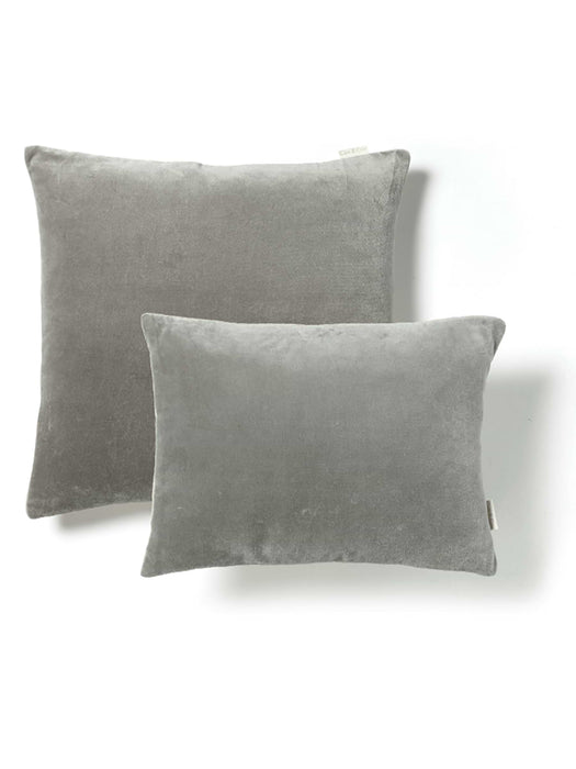 Velvet & Linen Rectangular Cushion - Dove Grey