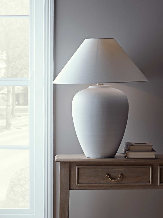 Whitewash Stone Table Lamp