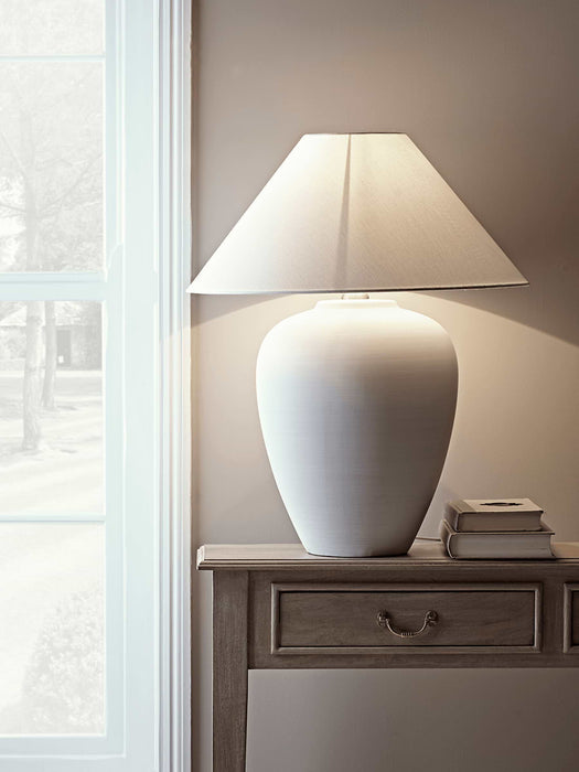 Whitewash Stone Table Lamp