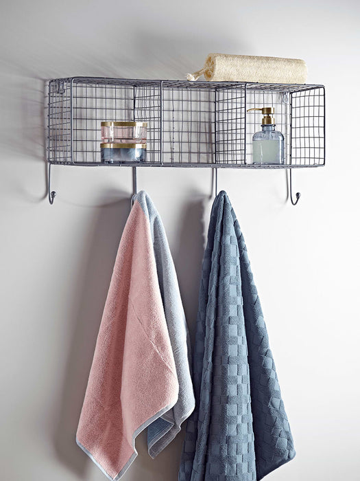 Wire Shelf Rack with Hooks