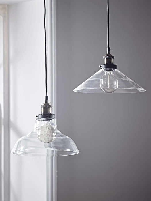 Industrial Glass Parasol Pendant