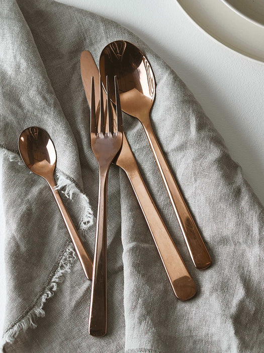Satin Copper Cutlery Set