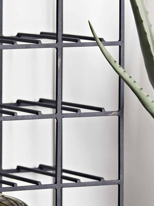 Large Iron Wine Rack -Black