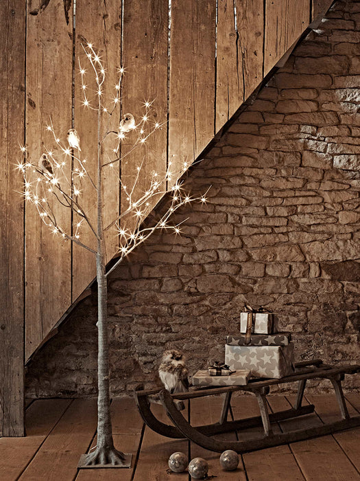 Grey Indoor Outdoor Light Up Tree - 1.8m