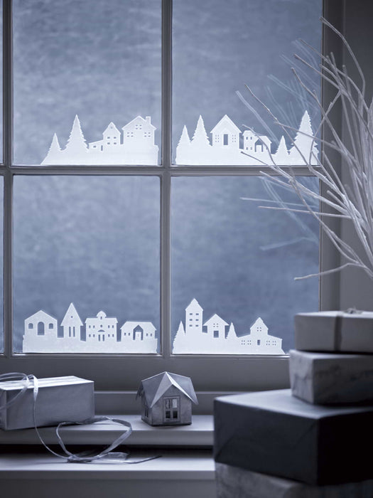 Midwinter Streets Window Stickers