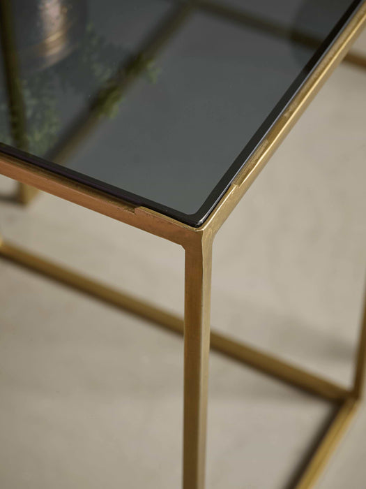 Two Brass Nesting Tables