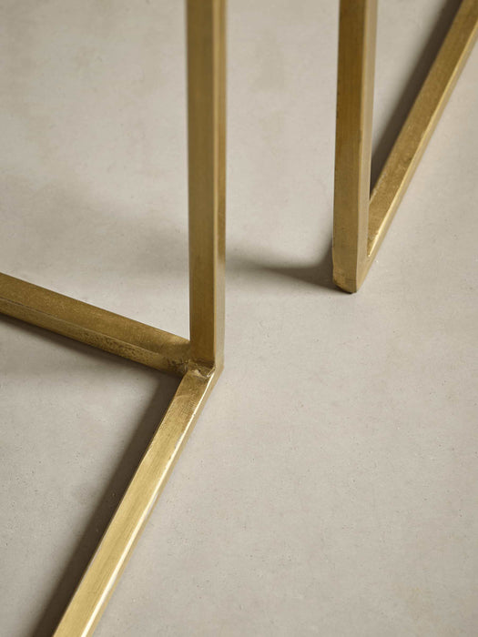 Two Brass Nesting Tables
