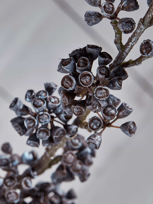 Three Faux Berry Stems - Grey Blue