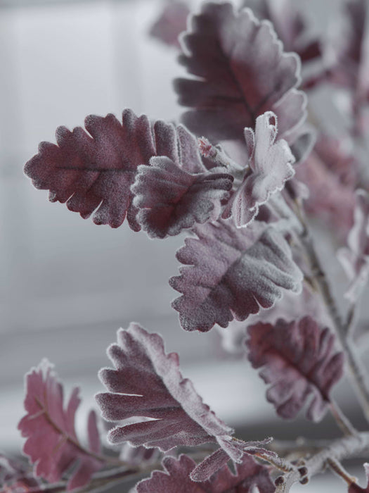 Three Flocked Faux Leaf Sprays - Blush