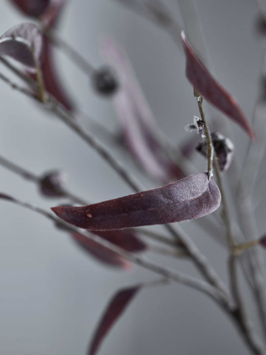 Three Faux Seeded Eucalyptus - Burgundy
