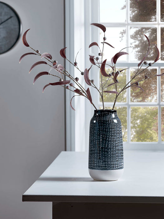 Three Faux Seeded Eucalyptus - Burgundy