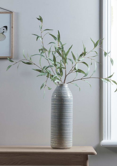 Three Faux Slim Leaf Eucalyptus - Green