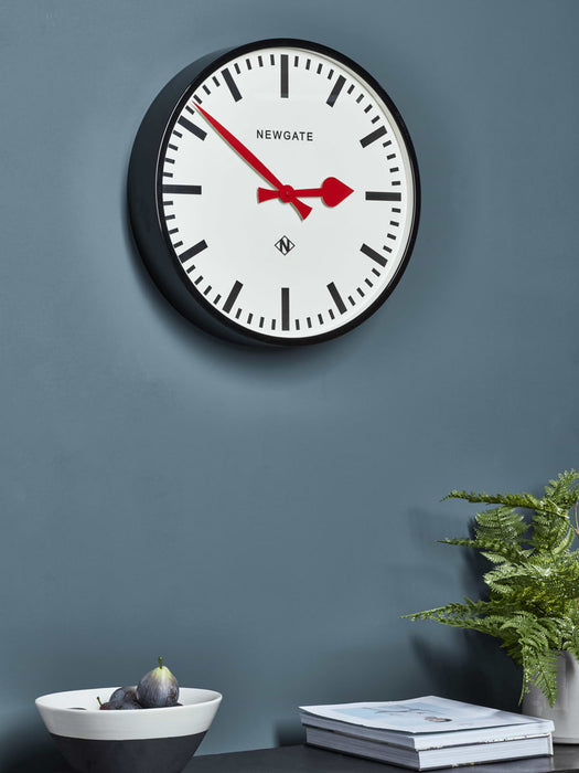 Black & Red Station Clock