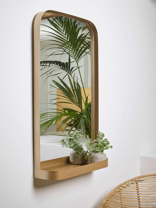 Brass Shelf Mirror