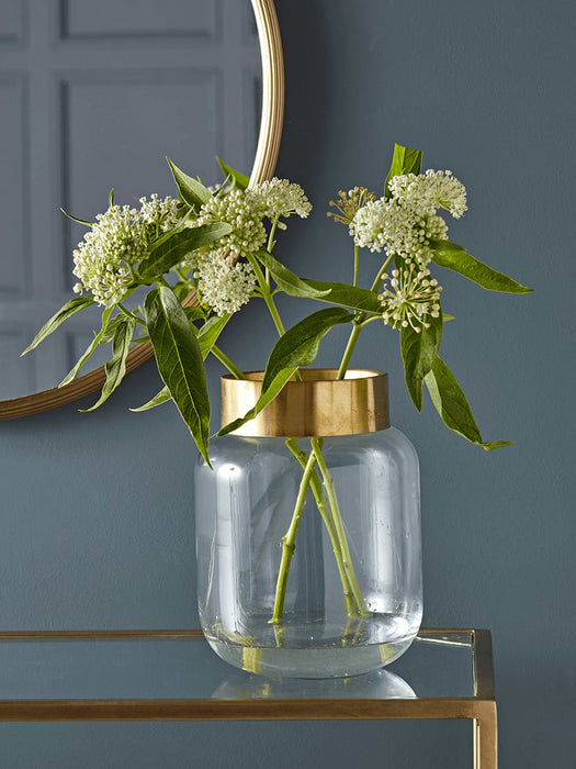 Brass Topped Vase