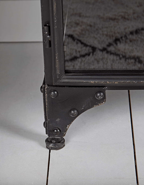 Black Iron Display Cabinet - Tall