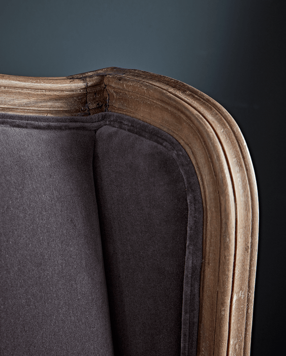 Hand Carved Occasional Chair - Grey