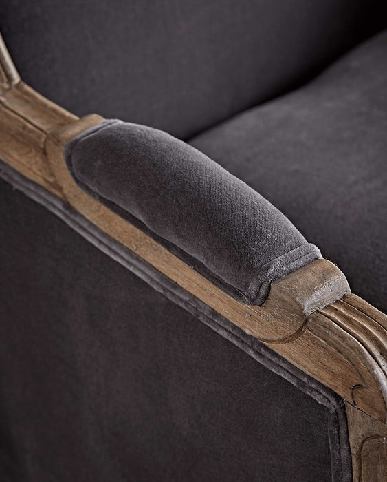 Hand Carved Occasional Chair - Grey