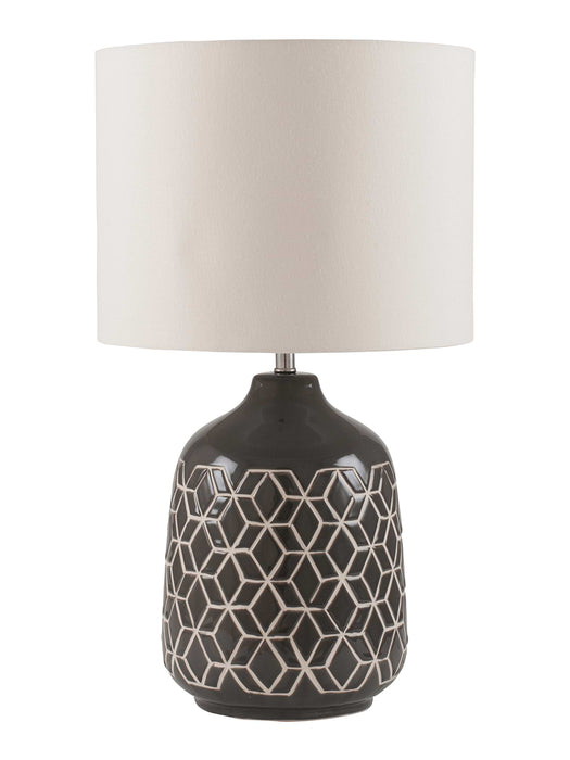Charcoal Geometric Table Lamp