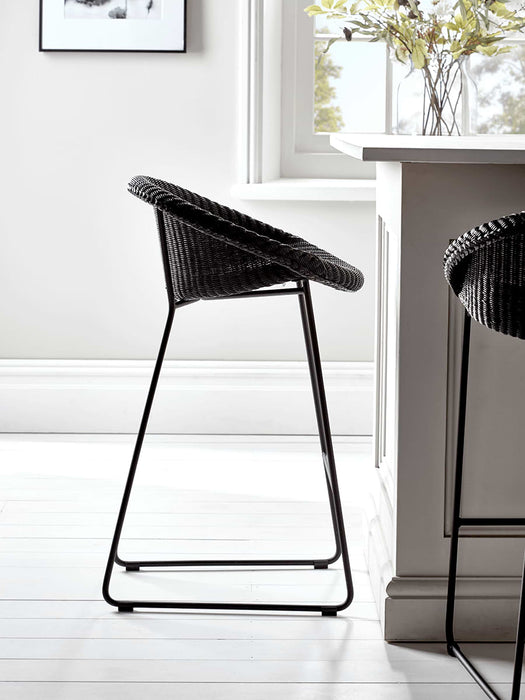 Black Weave Bar Stool