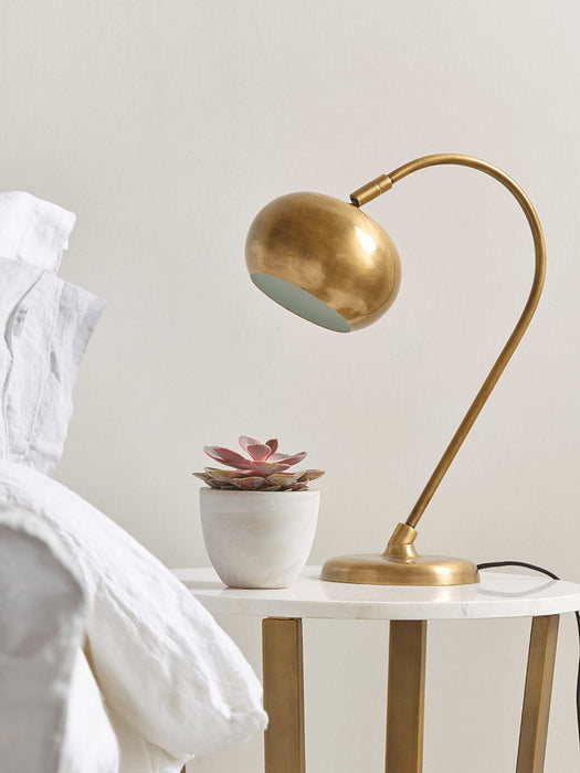Curved Brass Table Lamp