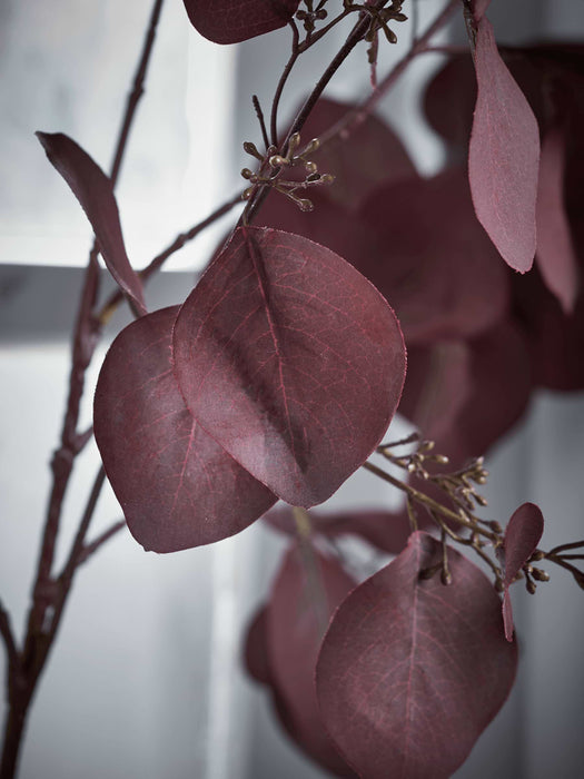 Faux Eucalyptus Branch - Burgundy
