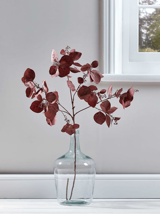 Faux Eucalyptus Branch - Burgundy