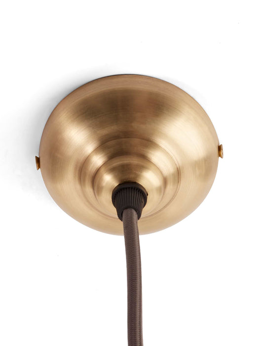 Handcrafted Fluted Glass Parasol Light