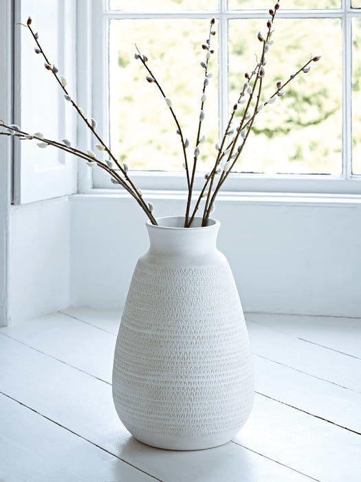 Soft Geometric Earthenware Vase