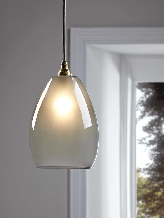 Handcrafted Glass Dome Light - Smoke